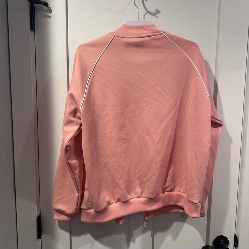 Adidas XL women’s peach knit Track Jacket - Picture 4 of 5